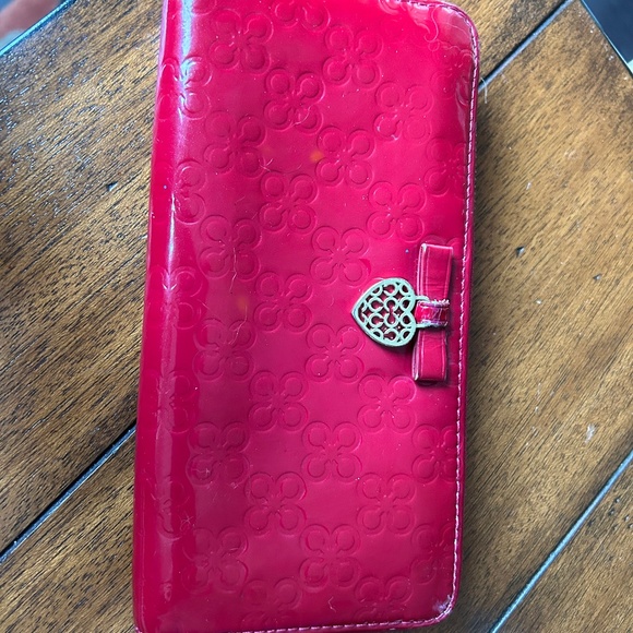 Coach Long Ziparound Patent Leather Red Wallet - Picture 2 of 6